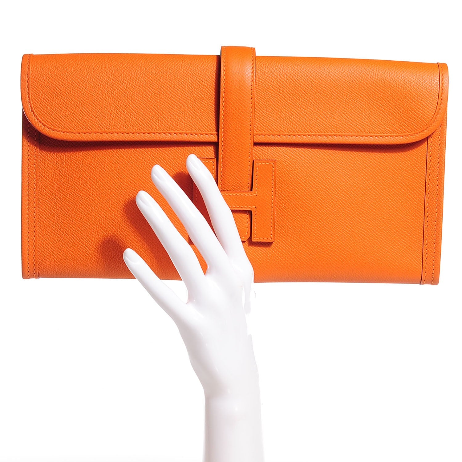 Hermes Epsom Jige Elan 29 Clutch Orange 2 of 8