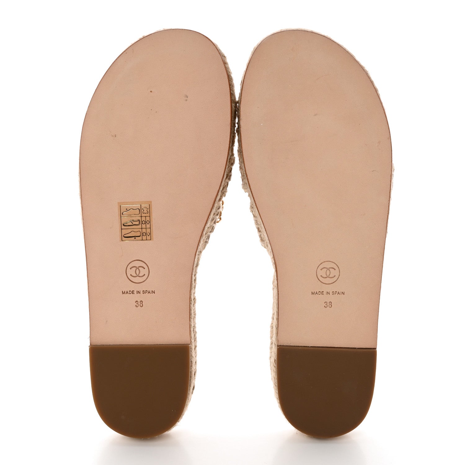 Chanel Lambskin Chain Espadrille Slip On Sandals 38 White 5 of 11