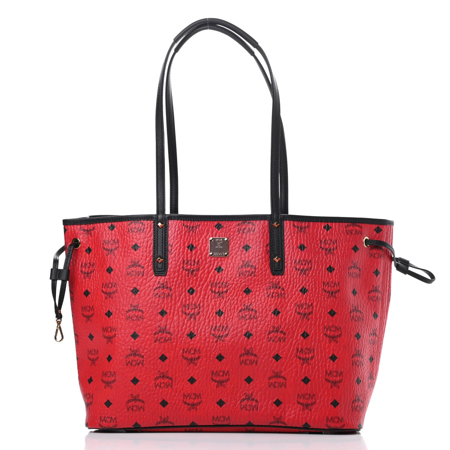 MCM Visetos Medium Liz Reversible Shopper Red 3 of 17