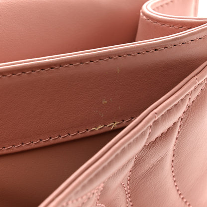 Salvatore Ferragamo Calfskin Quilted Gancini Flap Bag Antique Rose 11 of 14
