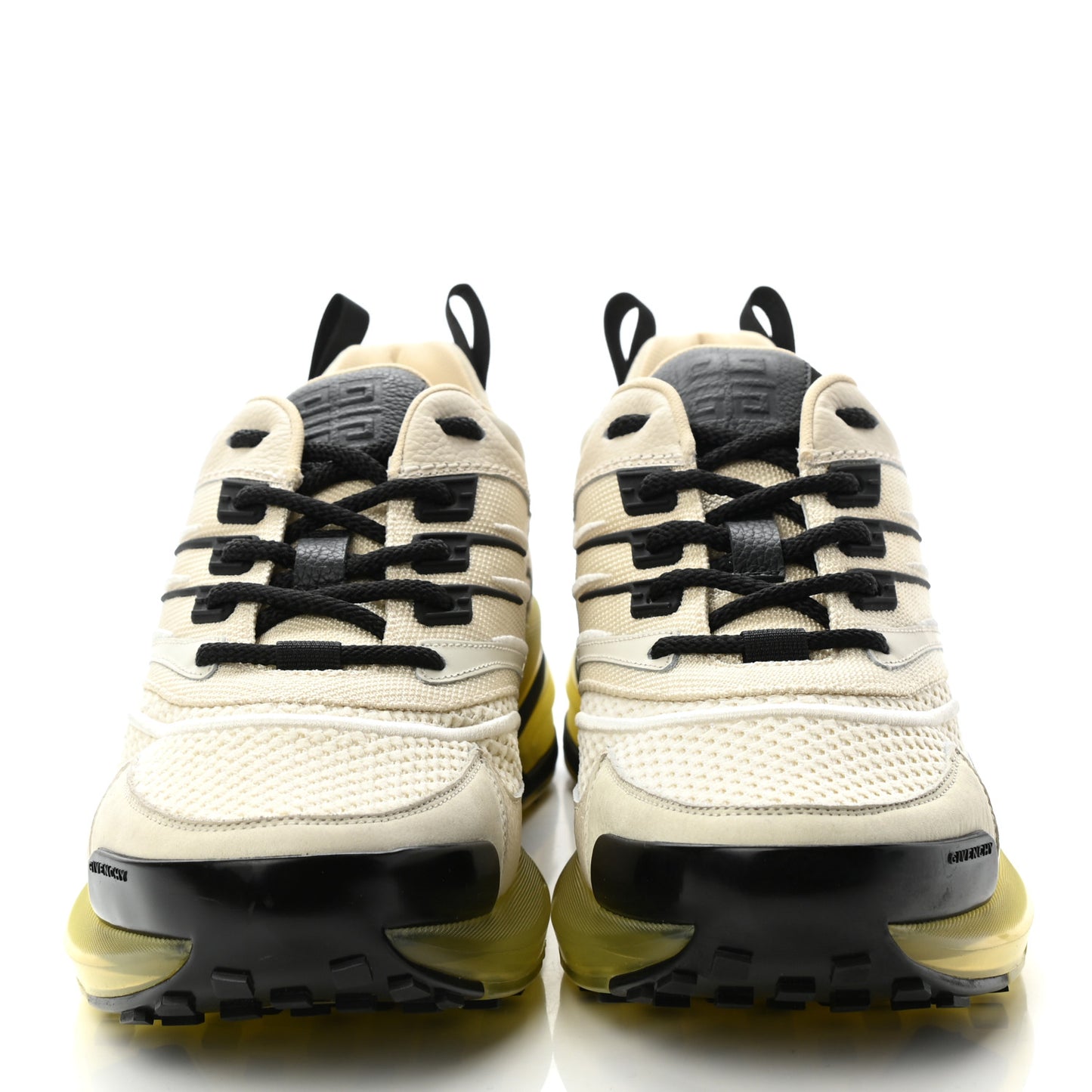 Calfskin Mesh Technical Canvas Mens GIV 1 Sneakers 42 Cream