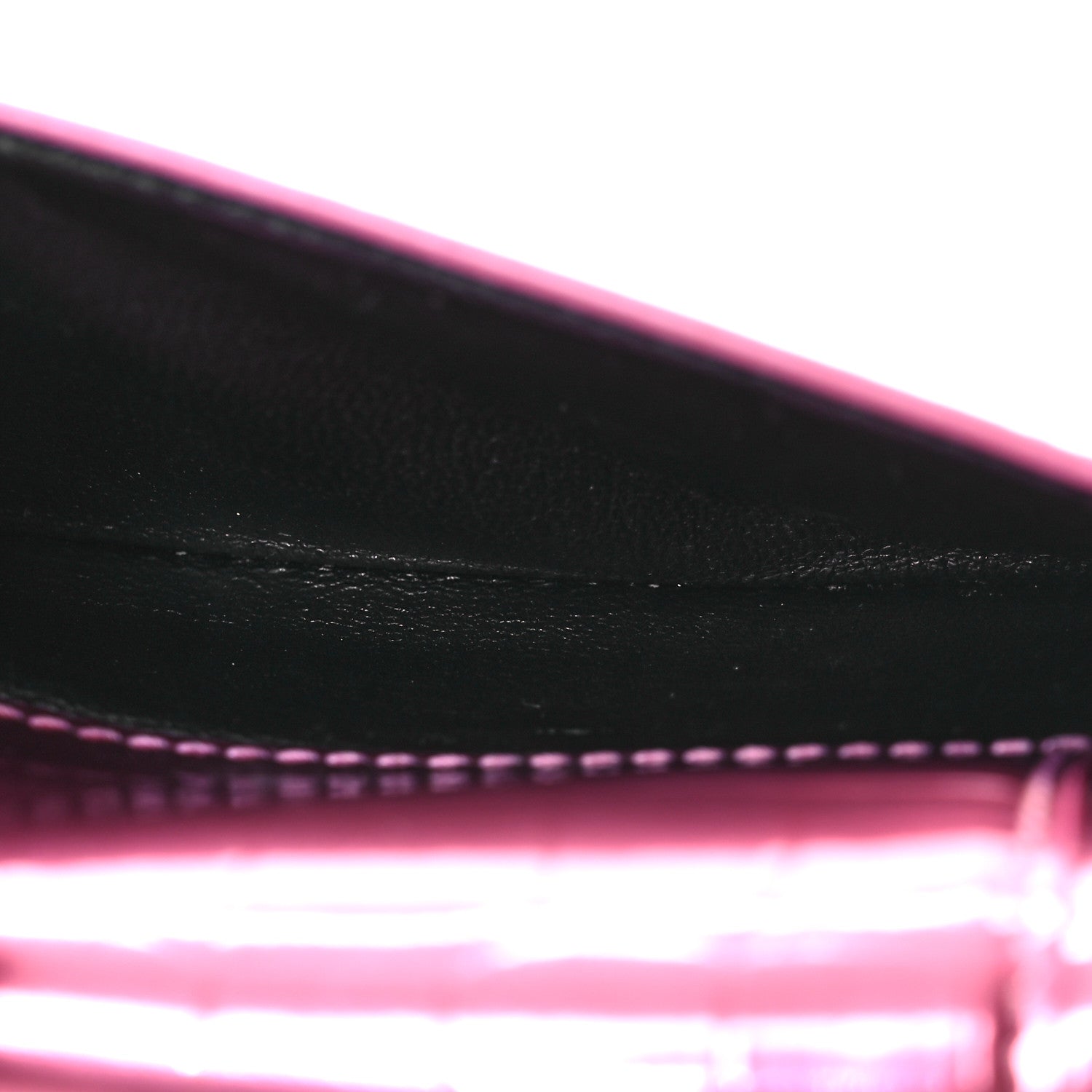 Balenciaga Metallic Shiny Calfskin Crocodile Embossed Hourglass Chain Bag Pink 5 of 18