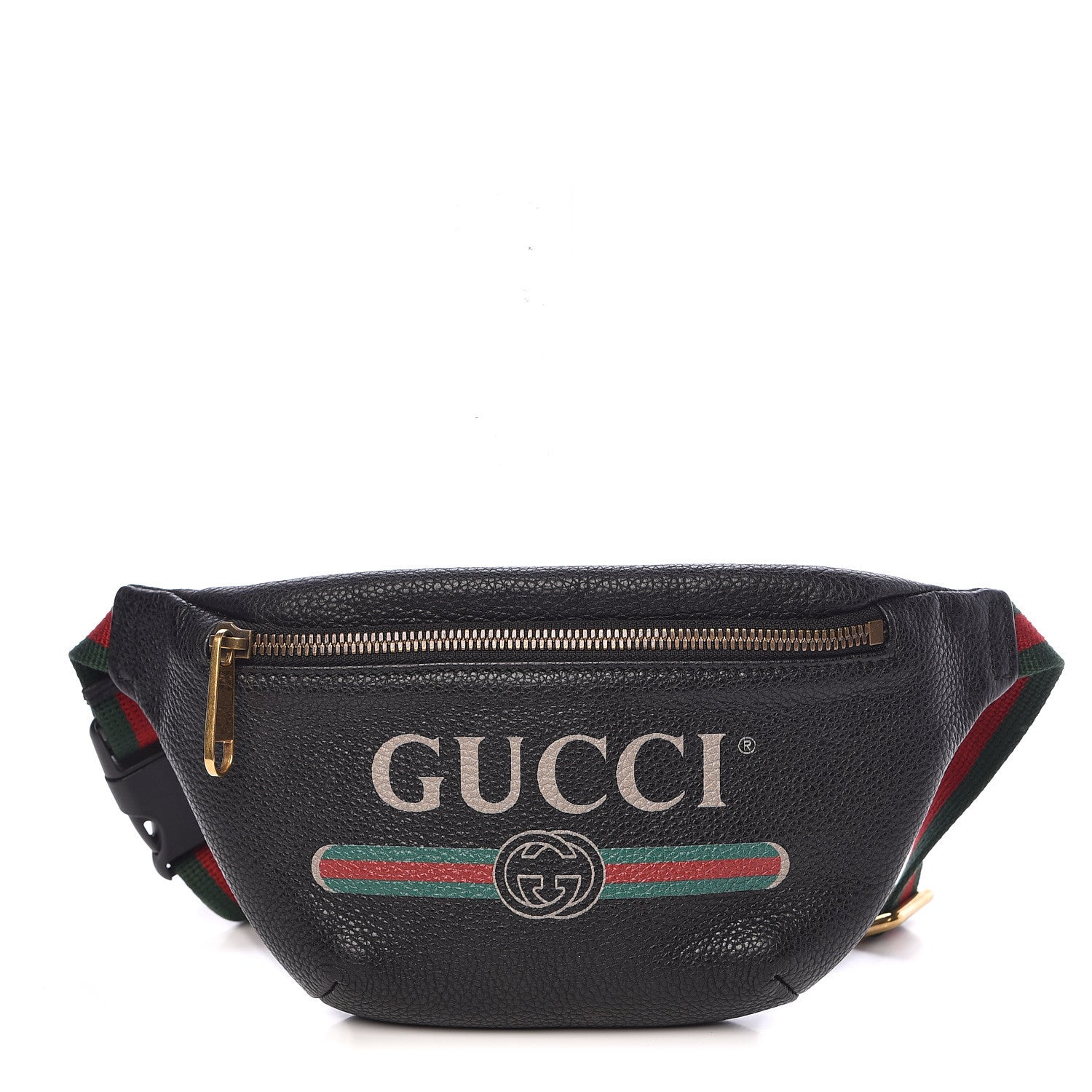 Gucci Grained Calfskin Small Logo Belt Bag Black 1 of 12
