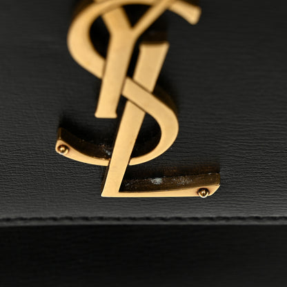 Saint Laurent Smooth Calfskin Medium Monogram Sunset Satchel Black 12 of 12