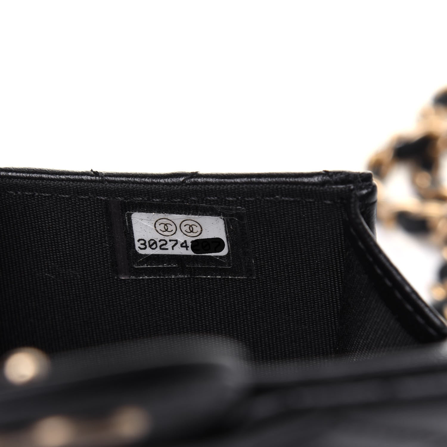 Chanel Lambskin Quilted Top Handle Flap Coin Purse With Chain Black 8 of 12