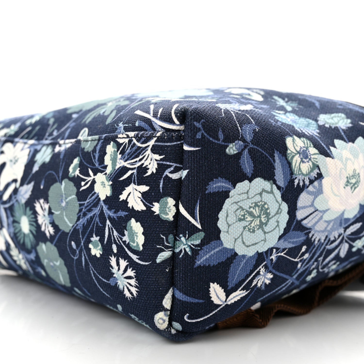 Gucci Canvas Flower Print Childrens Backpack Navy Brown 9 of 9
