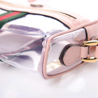 Gucci Vinyl Web Mini Ophidia Transparent Shoulder Bag Perfect Pink 8 of 8
