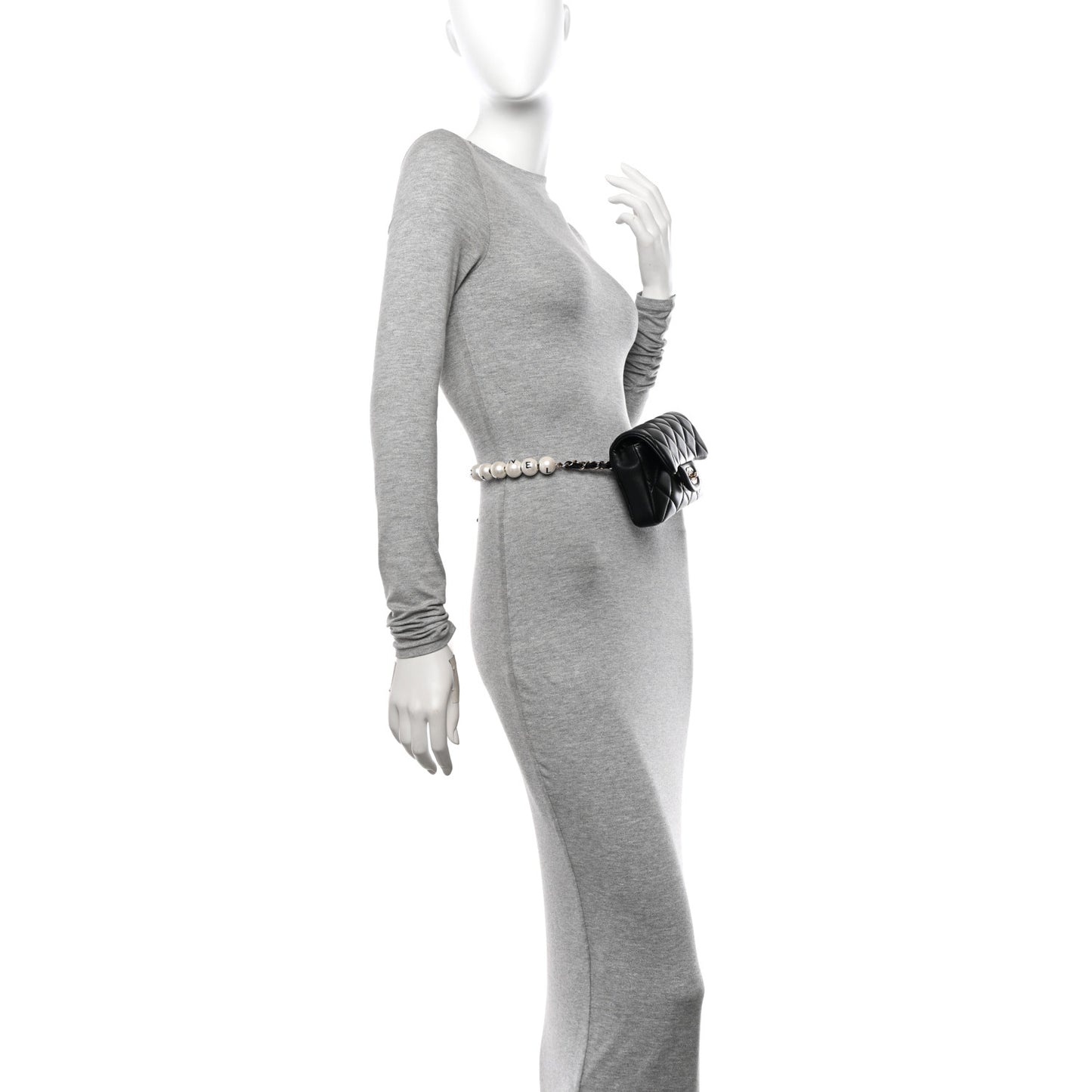 Lambskin Quilted Mini My Precious Waist Bag Black