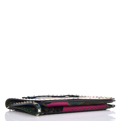Valentino Garavani Nappa Canvas Camouflage Rockstud Wristlet Clutch Multicolor 4 of 9