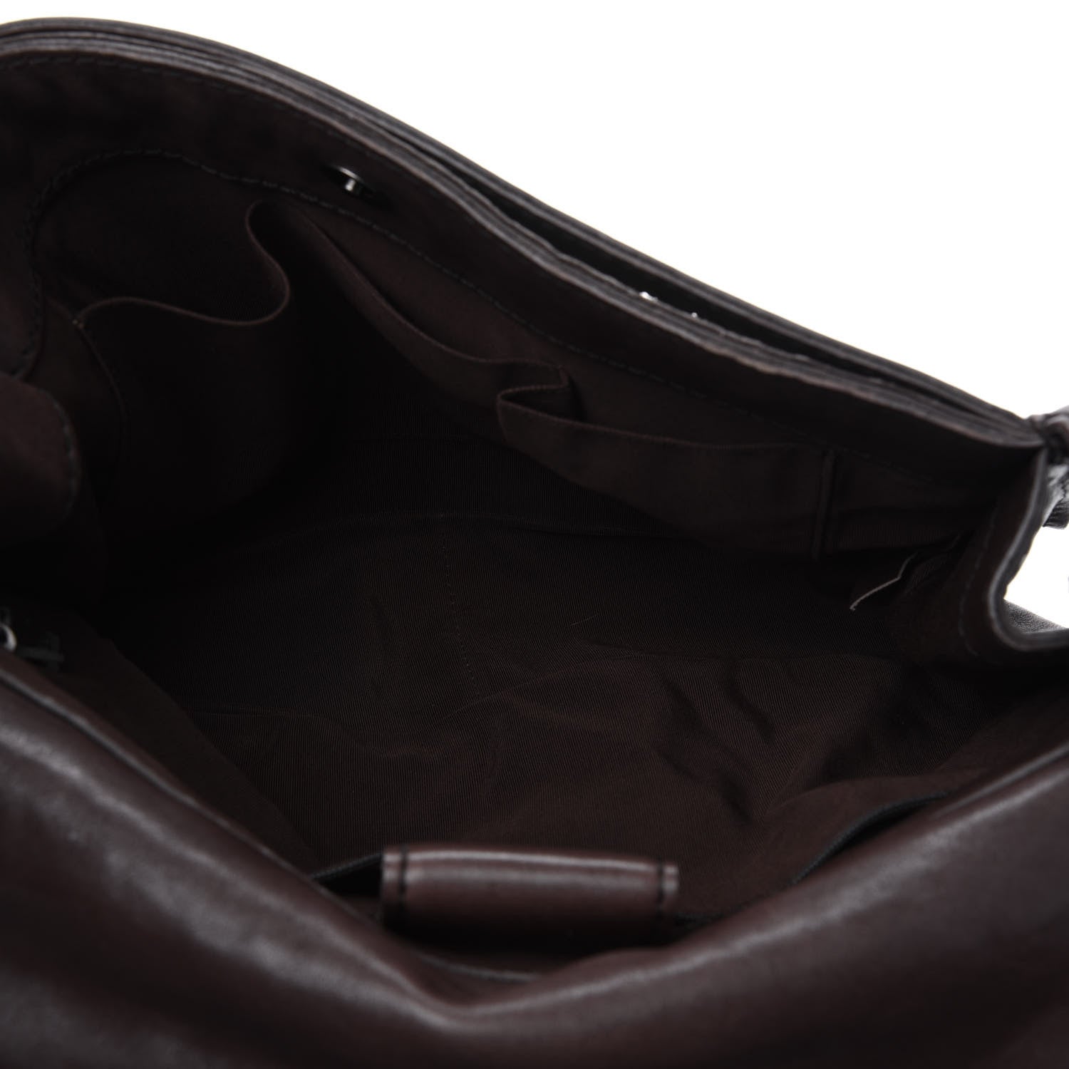 Chanel Calfskin Felt Sequin Embroidered Flap Shoulder Bag Brown 4 of 7