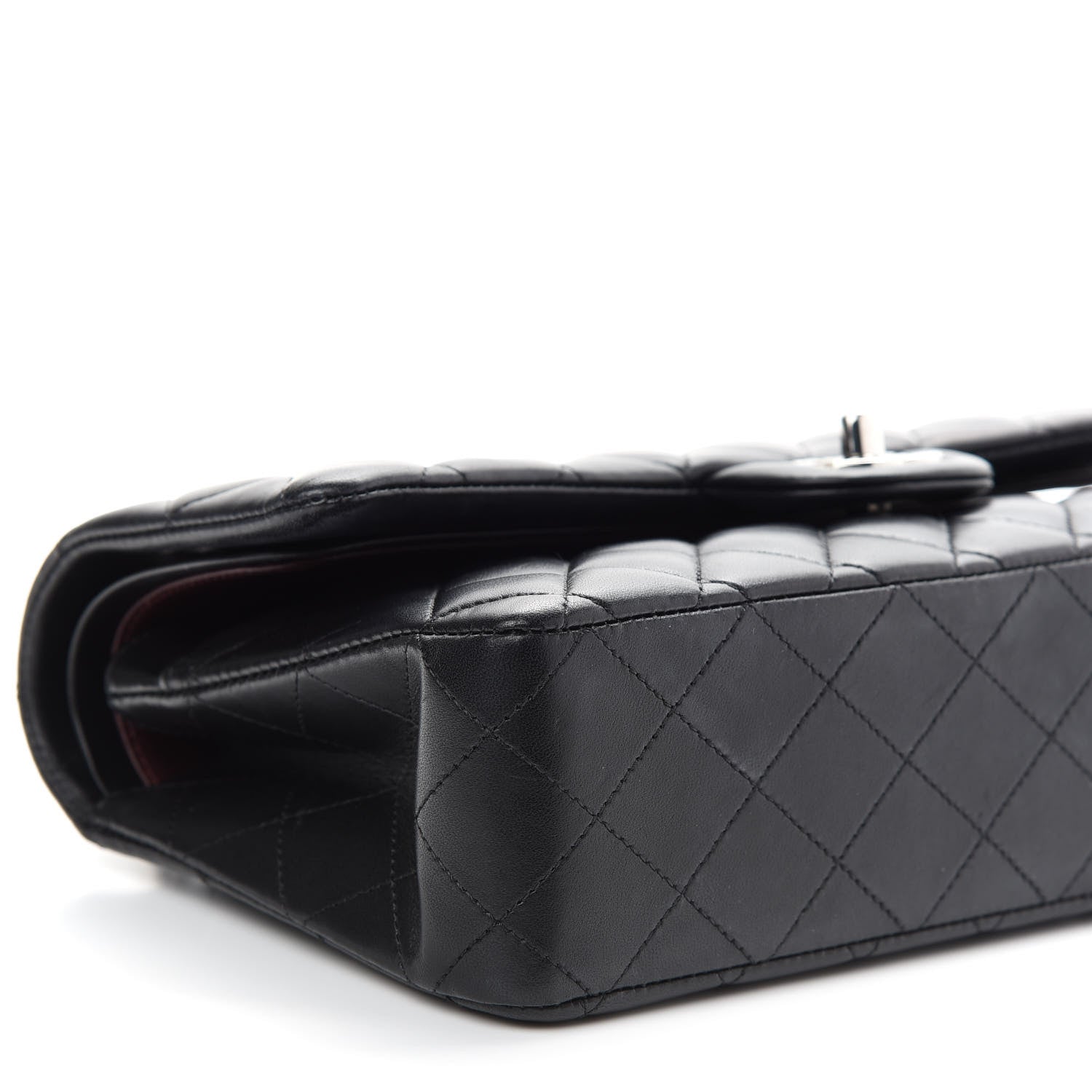 Chanel Lambskin Quilted Medium Double Flap Black 7 of 8