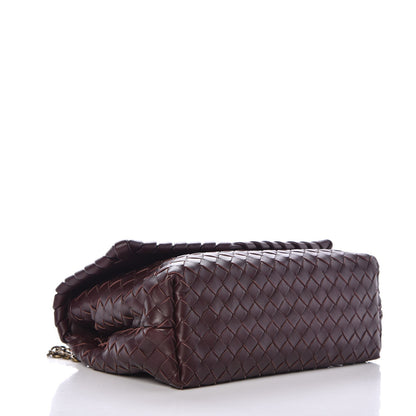 Bottega Veneta Nappa Intrecciato Baby Olimpia Shoulder Bag Dark Barolo 6 of 9