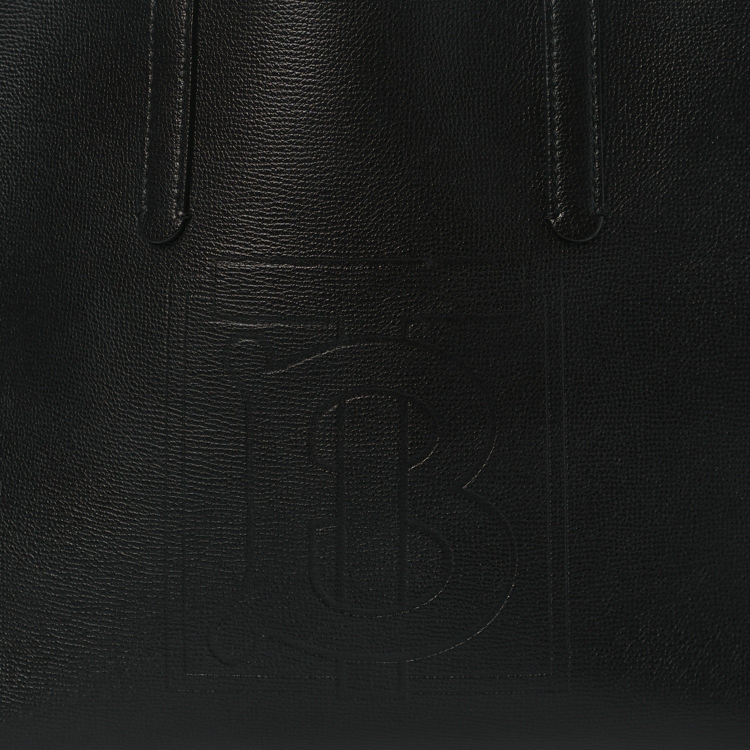 Burberry Calfskin TB Motif Embossed Medium Tote Black 7 of 10