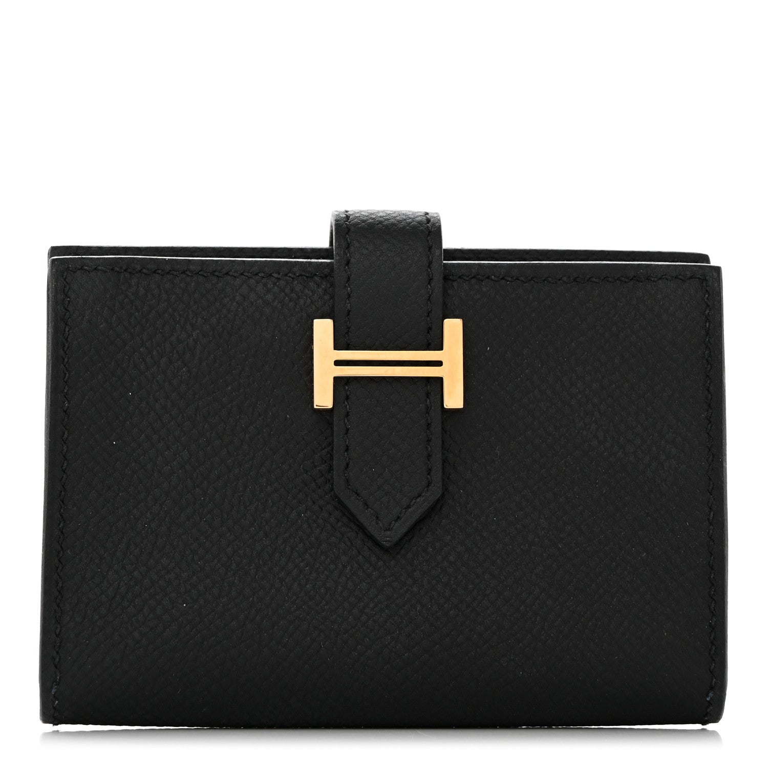 Hermes Epsom Bearn Card Holder Wallet Black 1 of 7
