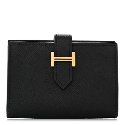 Hermes Epsom Bearn Card Holder Wallet Black 1 of 7