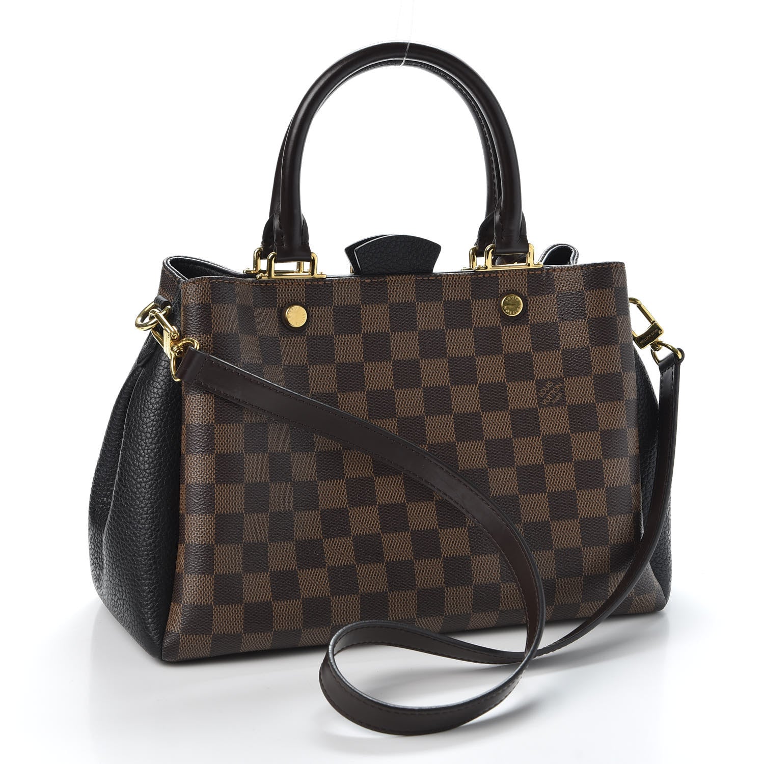 Louis Vuitton Damier Ebene Cuir Taurillon Brittany Black 2 of 11
