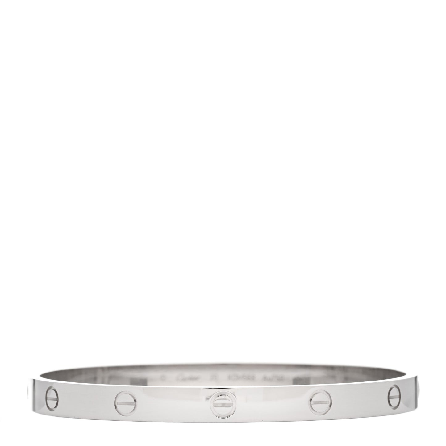 18K White Gold LOVE Bracelet 20