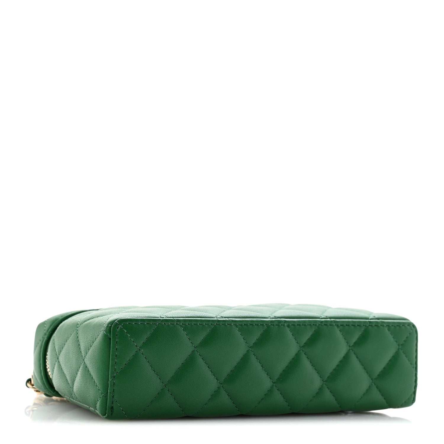 Chanel Lambskin Quilted Top Handle Slim Vanity With Chain Green 4 of 11