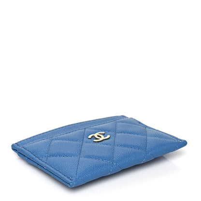 Chanel Caviar Quilted Card Holder Blue 4 of 8