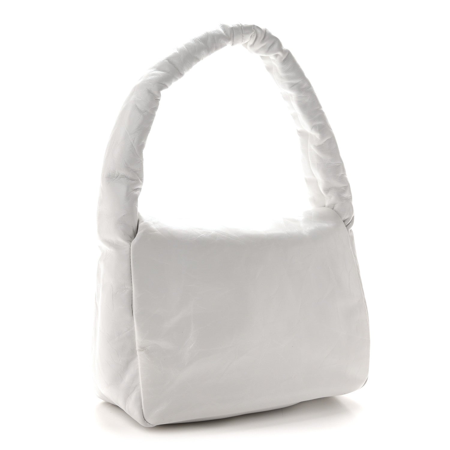 Balenciaga Thin Calfskin Small Monaco Sling Shoulder Bag Light Blue White White 3 of 10