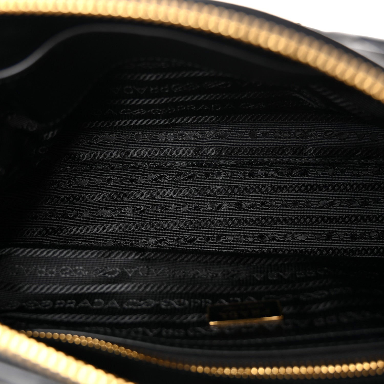 Prada Re-Nylon Vitello Small Top Handle Padlock Bag Black 5 of 9
