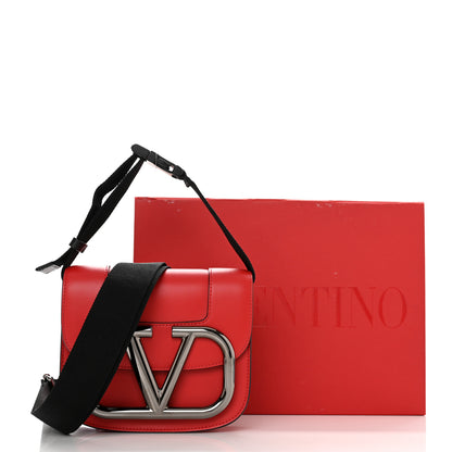 Valentino Garavani Smooth Calfskin Small Supervee Crossbody Bag Rouge Pur 10 of 10