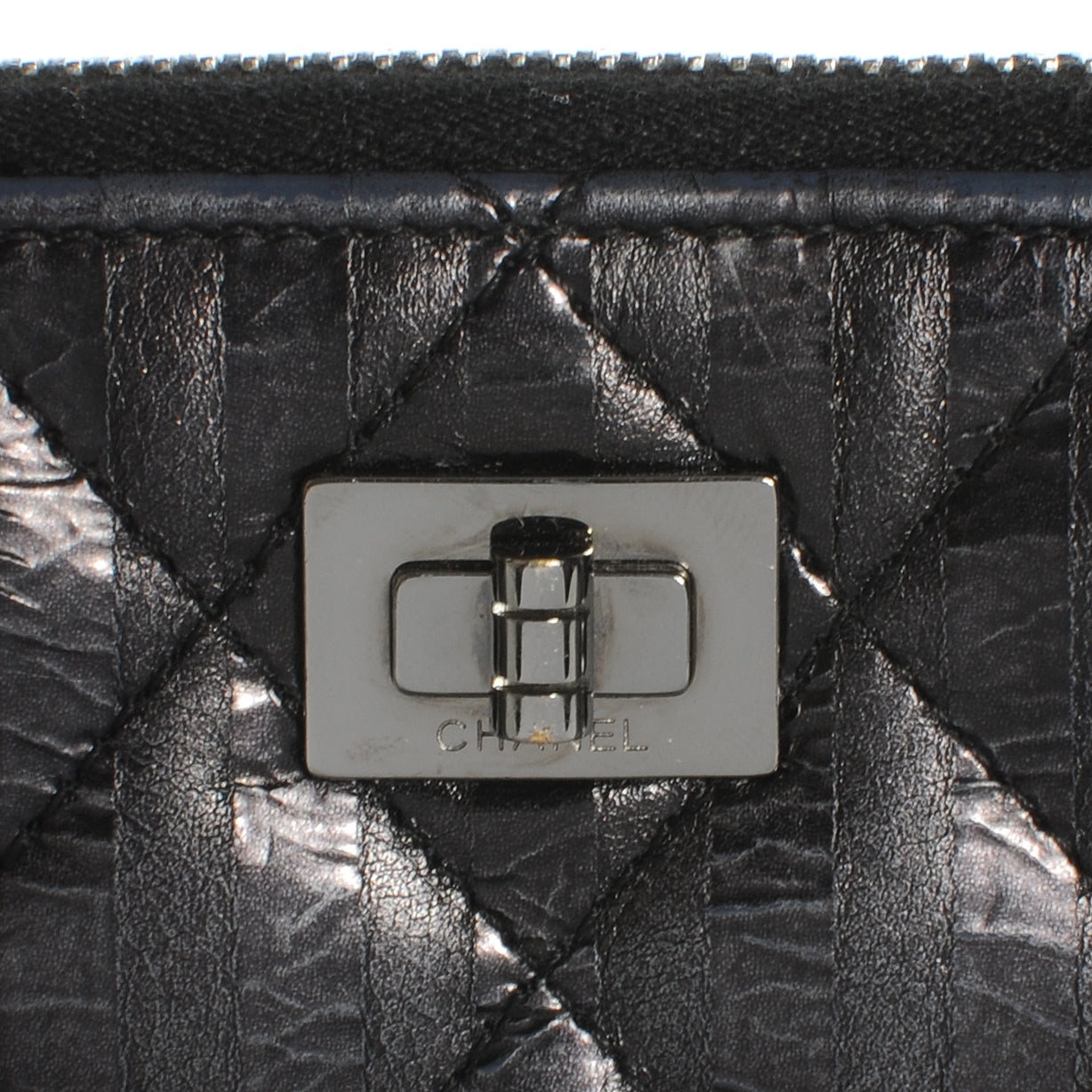 Striped Reissue Wallet Metallic Black (dup see below do not paid or add to acct)