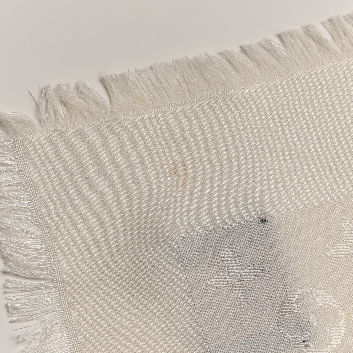 Louis Vuitton Wool Silk Monogram Shawl White 4 of 5
