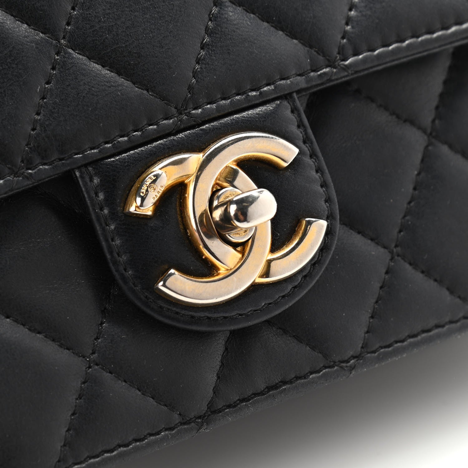 Chanel Lambskin Quilted Medium Crossing Times Flap Black 13 of 13