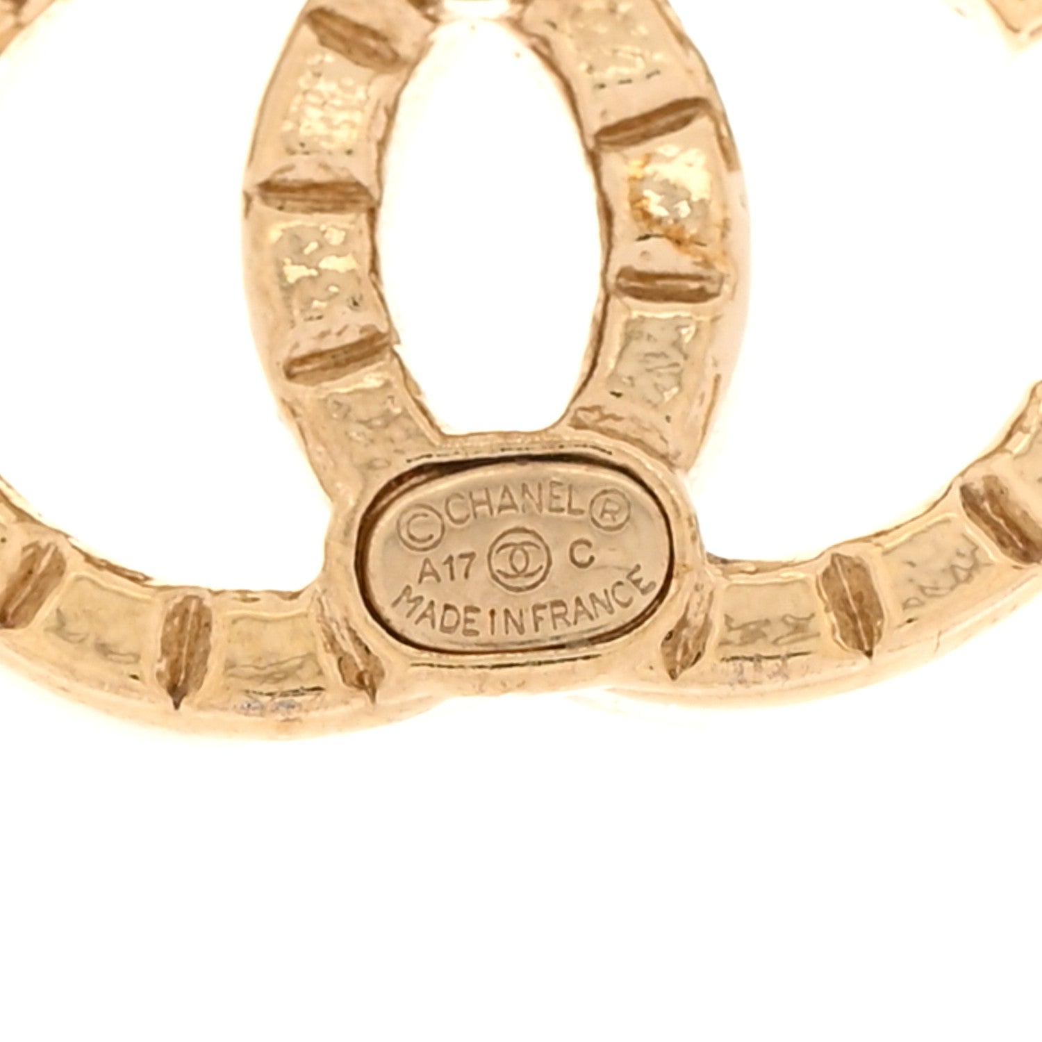 Chanel Studded CC Earrings Gold 4 of 4