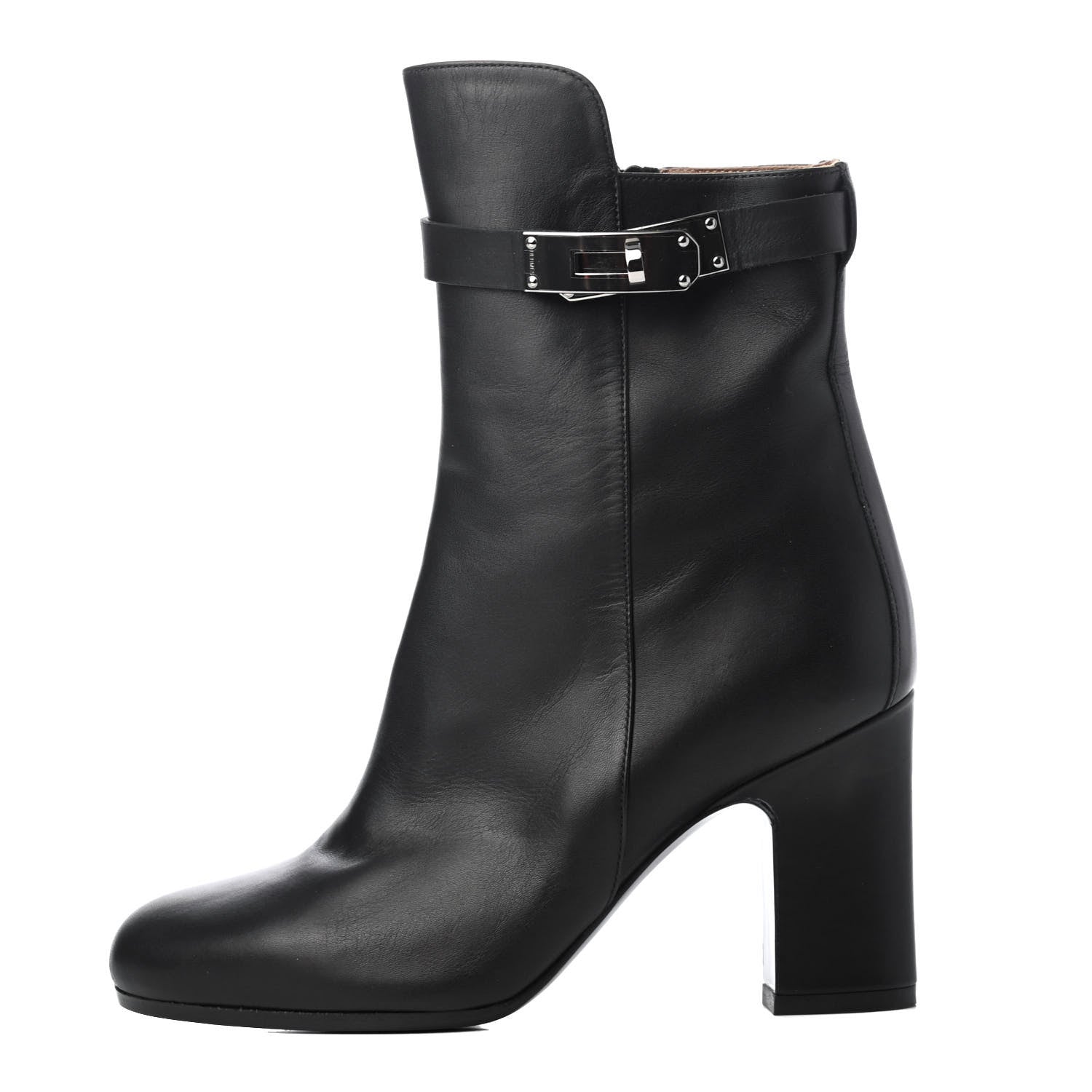 Hermes Calfskin Joueuse Ankle Boots 35 Black 1 of 7