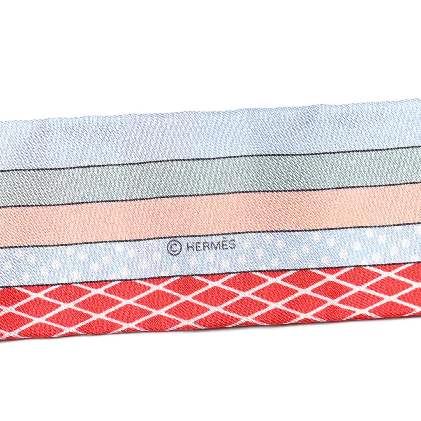 Silk Twilly Grand Theatre Nouveau Grenadine Ciel Rose