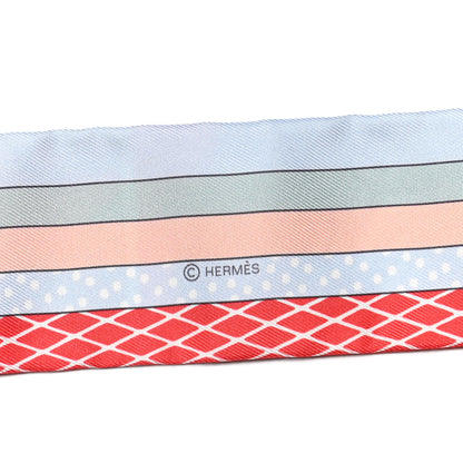 Hermes Silk Twilly Grand Theatre Nouveau Grenadine Ciel Rose 3 of 4