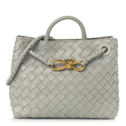 Bottega Veneta Nappa Intrecciato Small Andiamo Shoulder Bag Agate Grey 1 of 9