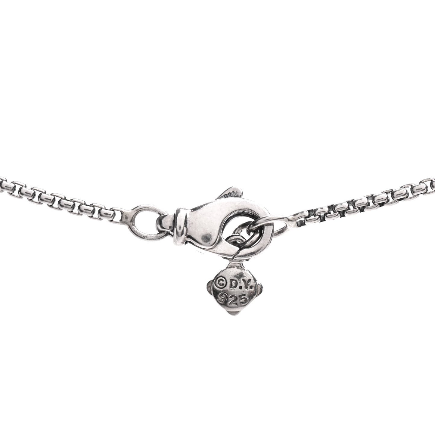 Sterling Silver Diamond Prasiolite 10mm Albion Pendant Necklace