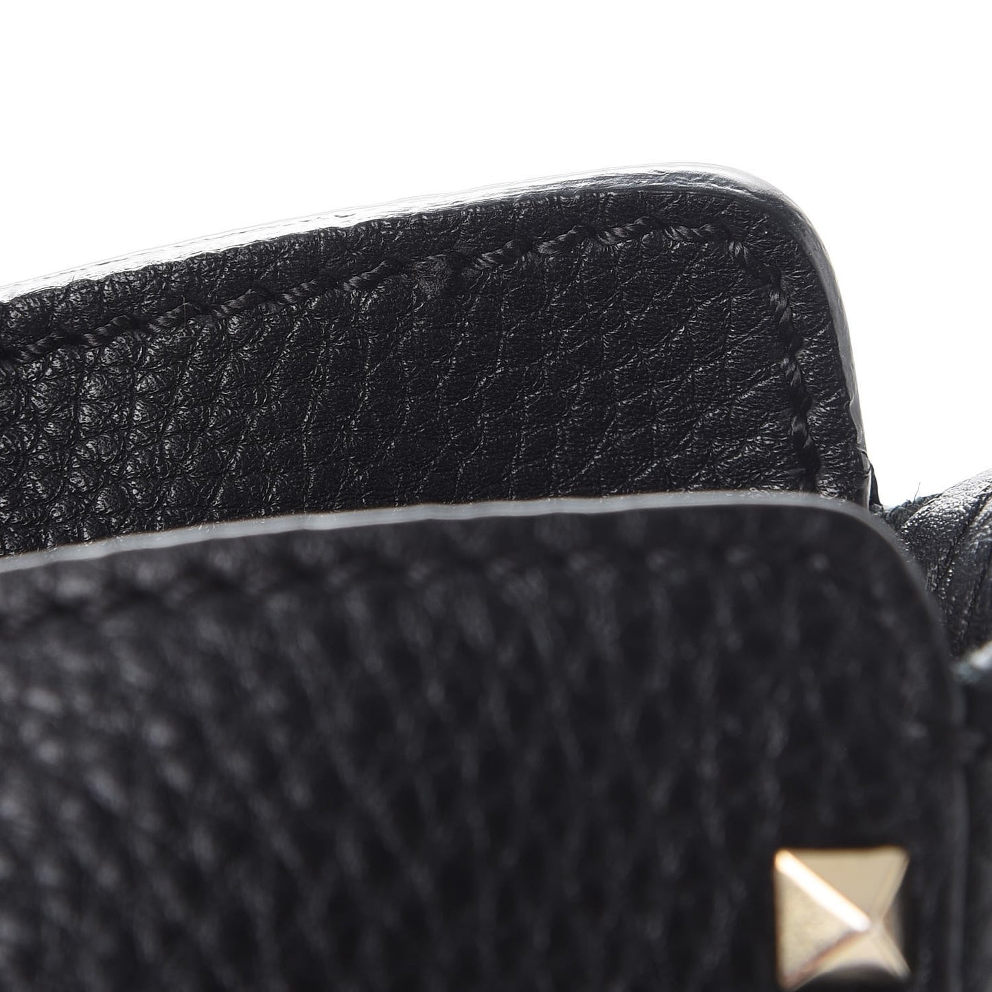 Pebbled Calfskin Large Rockstud Flip-Lock Messenger Bag Black