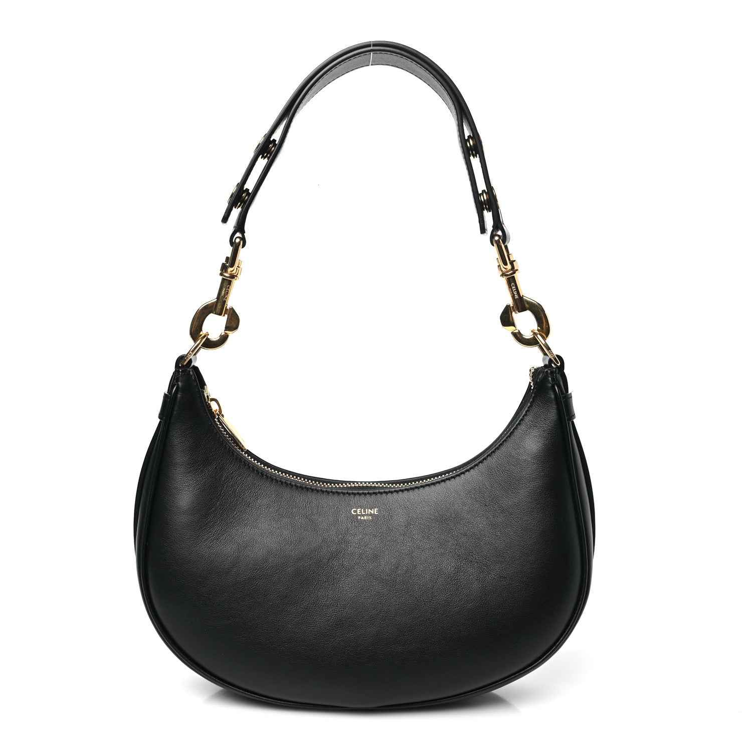 Celine Smooth Calfskin Medium Strap Ava Shoulder Bag Black 1 of 10