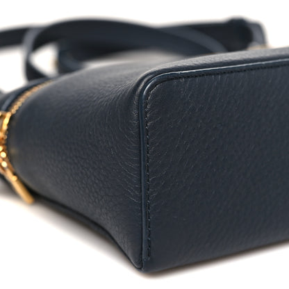 Loro Piana Grained Calfskin L19 Extra Pocket Pouch Navy 8 of 10