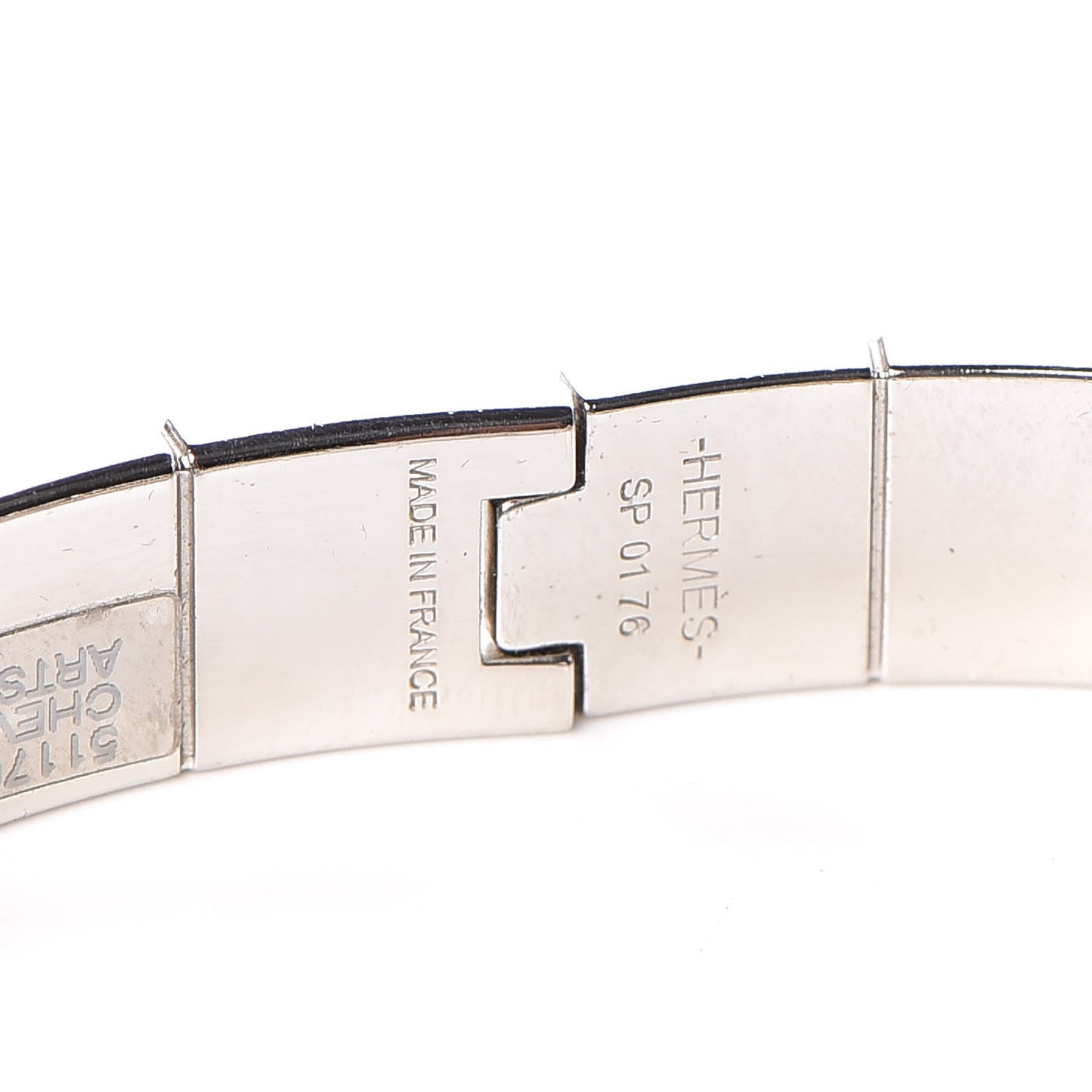 Enamel Printed Narrow Cheval Surprise Hinged Bracelet S Arts and Crafts