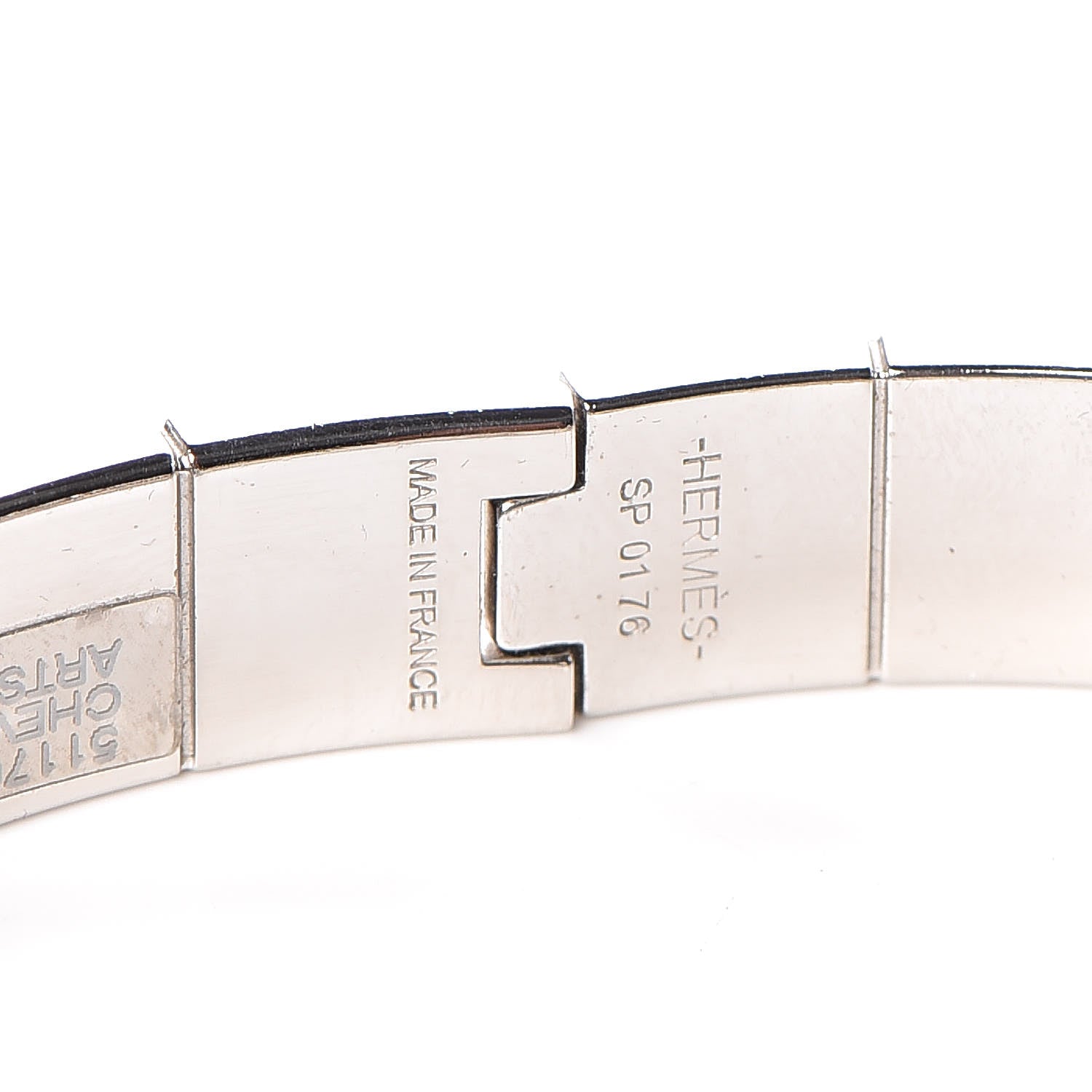 Hermes Enamel Printed Narrow Cheval Surprise Hinged Bracelet S Arts and Crafts 4 of 6