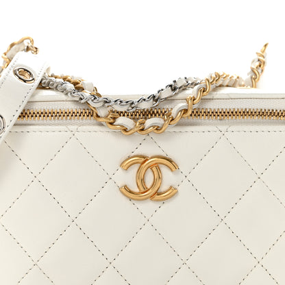 Chanel Goatskin Quilted Punk Essentials Vanity Case With Chain White 8 of 14