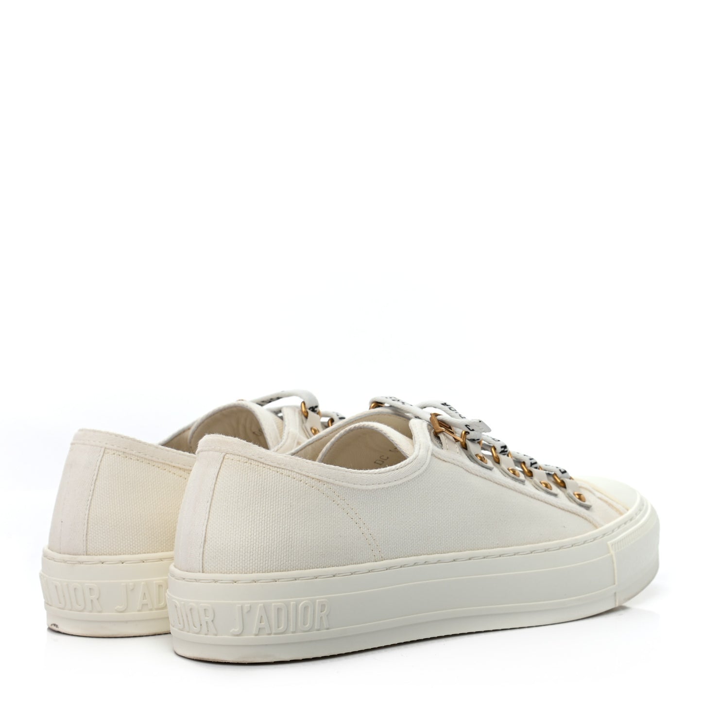 Canvas Walk'n Dior Low Top Sneakers 38 White