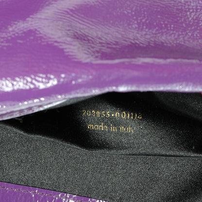 Saint Laurent Patent Belle de Jour Clutch Purple 7 of 7