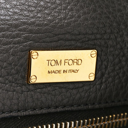 Tom Ford Grained Calfskin Alix Padlock Zip Tote Graphite 8 of 16