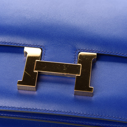 Hermes Tadelakt Constance 18 Bleu Electrique 12 of 12
