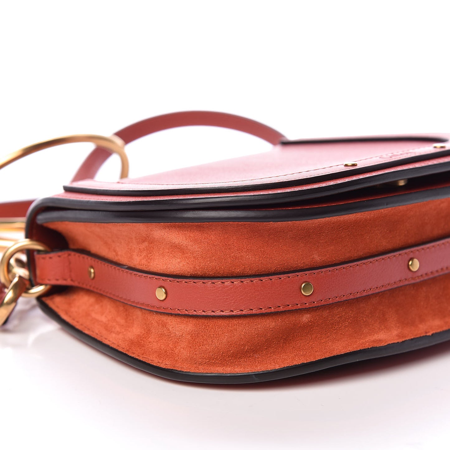Calfskin Small Nile Bracelet Bag Earthy Red