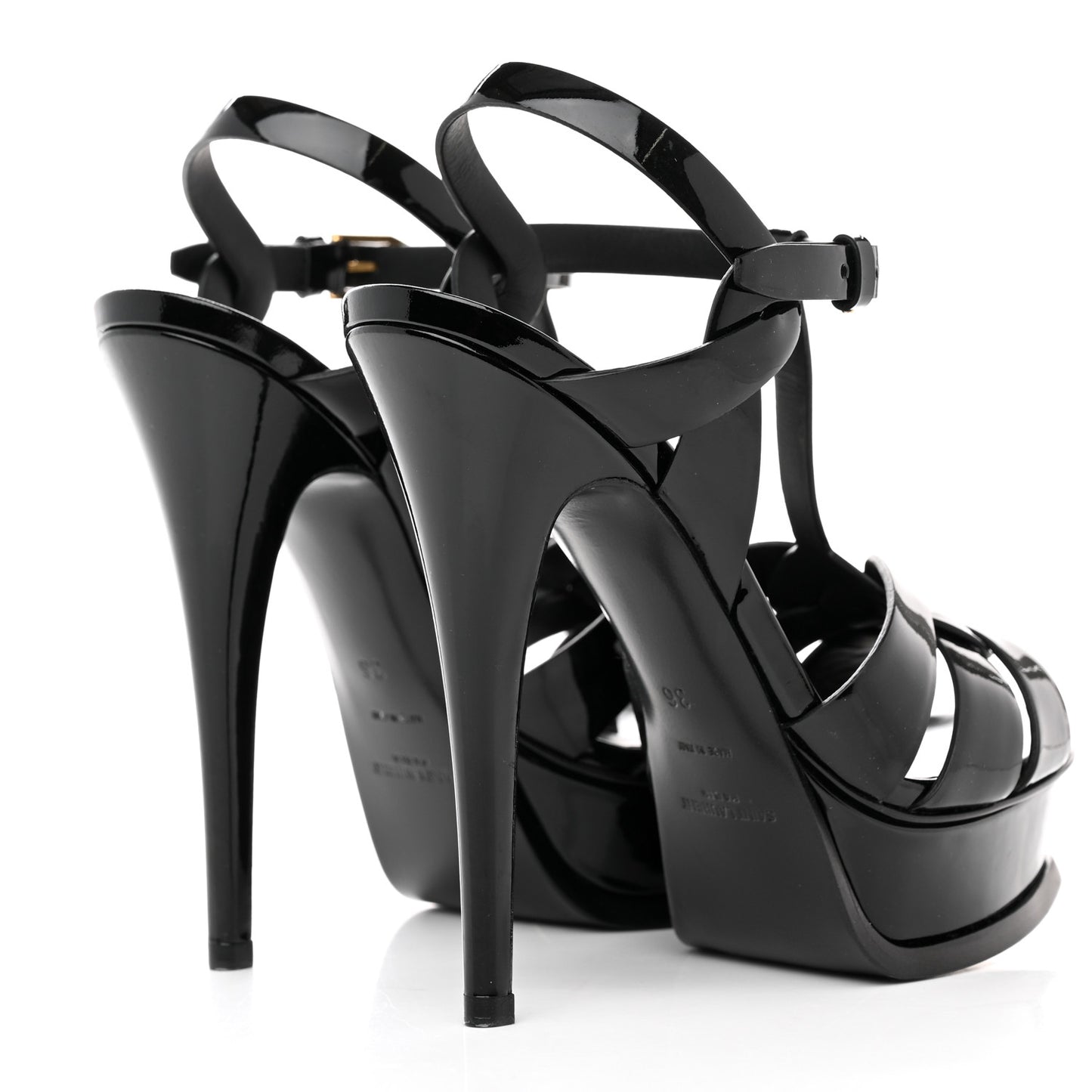 Patent Tribute 105 Platform Sandals 36 Black
