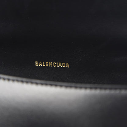 Balenciaga Shiny Box Calfskin Small Hourglass Top Handle Bag Black 6 of 9