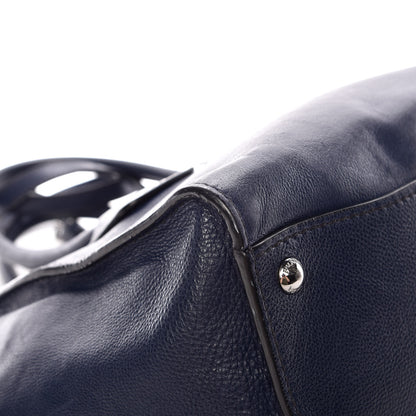 Prada Glace Calf Small Twin Pocket Tote Baltico 6 of 17