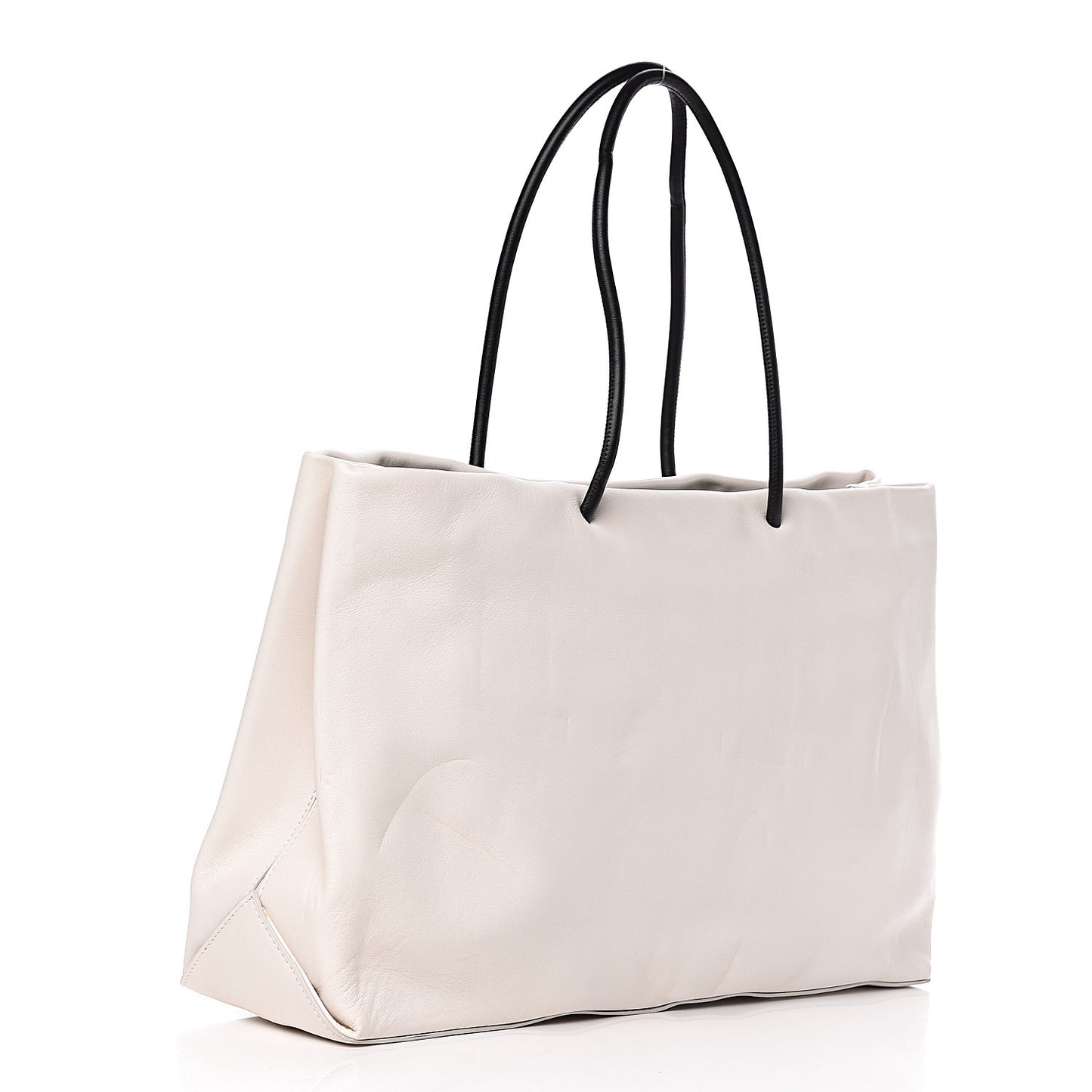 Calfskin Large Essential 31 Rue Cambon Tote White Black